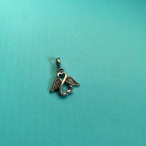 Elegant Silver Angel Wing Pendant